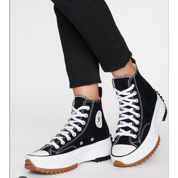 Converse Shoes - Women's Converse Run Star Hike High Top Sneakers Black White 8.5 (W)
